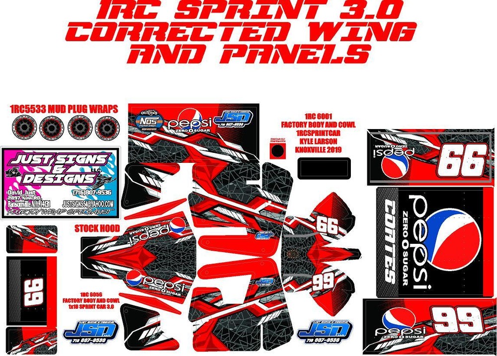1RC SPRINT WRAP PEPSICO 0 THEME WRAP KIT
