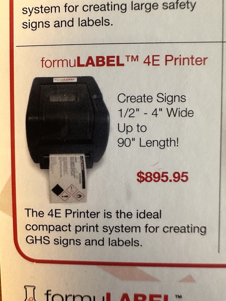 FormuLabel 4e Printer/label Maker