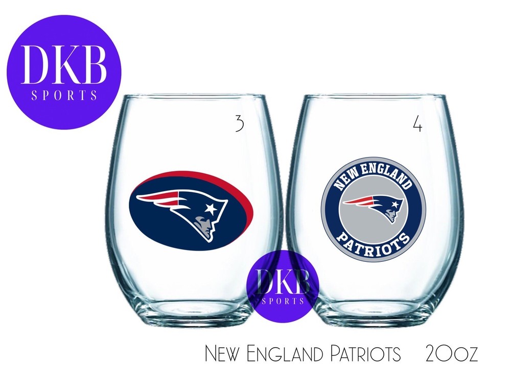 Patriots Stemless Wine SET of 2