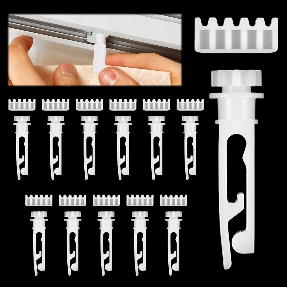 12 Sets Vertical Blinds Replacement Stem and Gear, White Vertical Blind Repai...