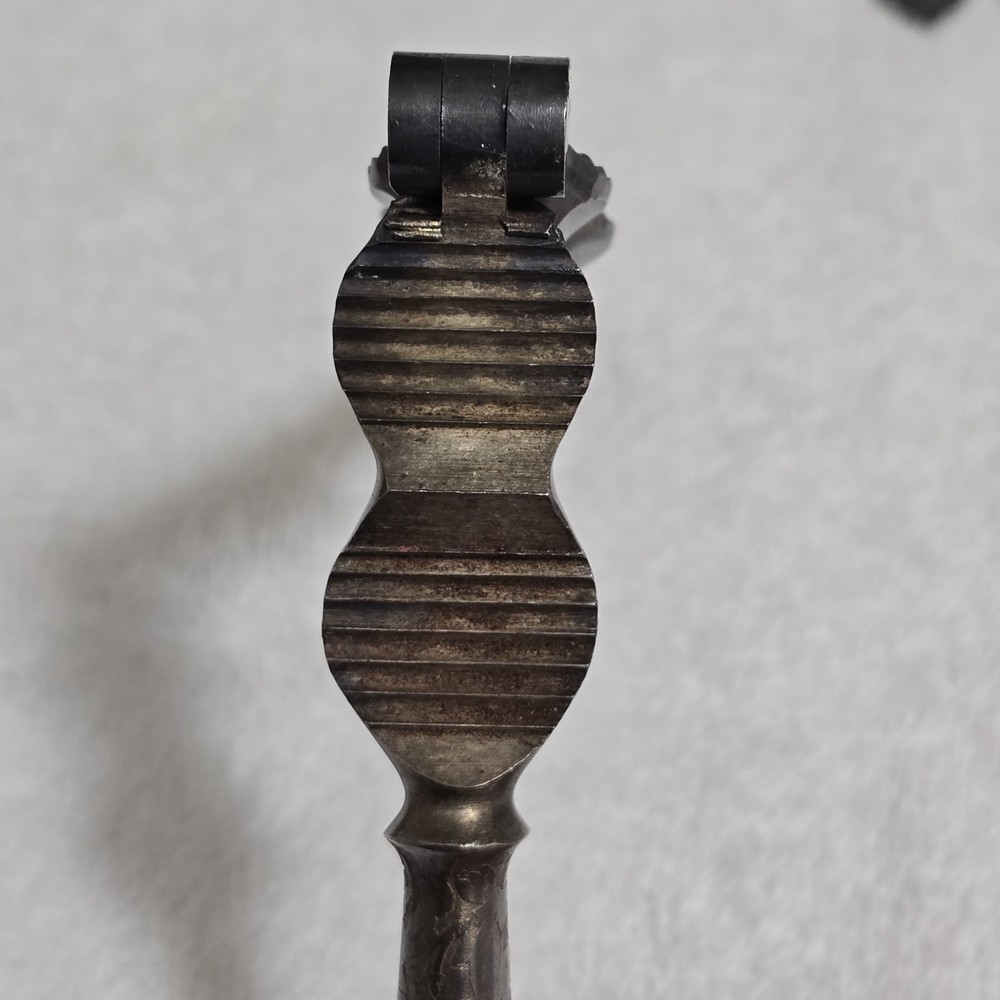 Antique Nutcracker & 6 Nut Picks Set Holmes & Edwards Silver Plate Victorian