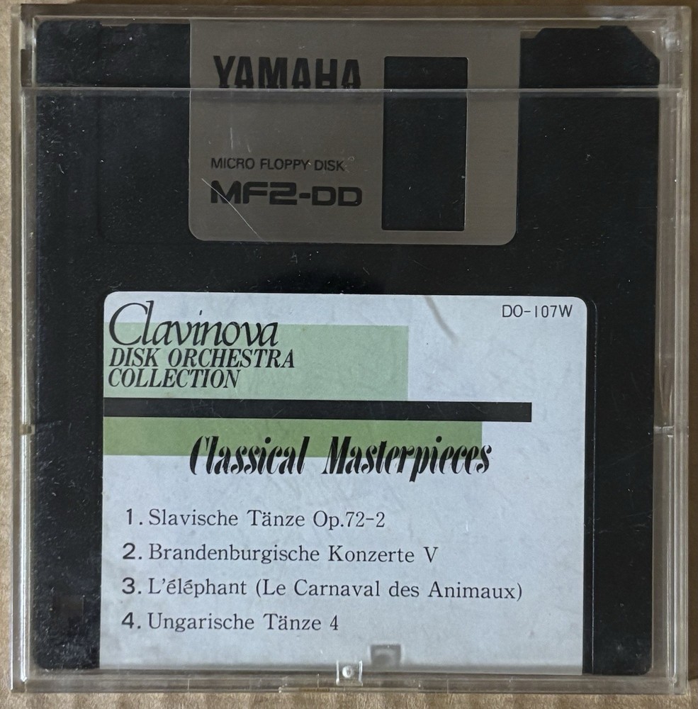 Yamaha Micro Floppy Disk MF2-DD Clavinova Classical Masterpieces