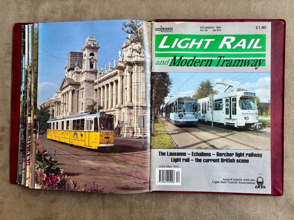 Light Rail And Modern Tramway Magazines 1993 Complete 12 Issues in Binder (A57)