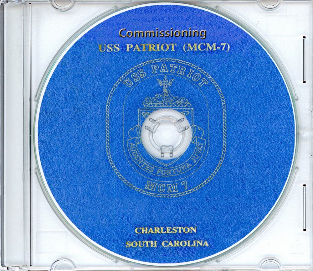 USS Patriot MCM 7 Commissioning Program 1991 Navy Plank Owners