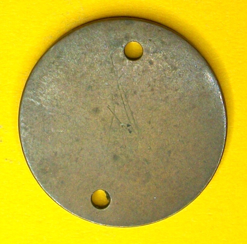 two cent piece exonumia button (2 cent piece) - Civil War era coin / button