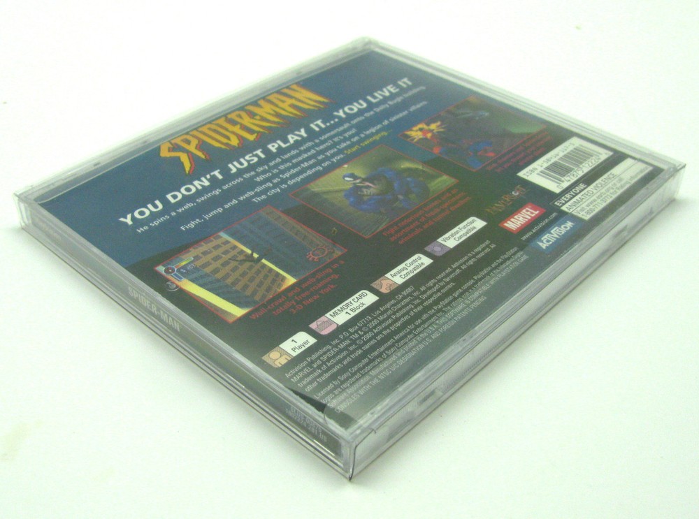 1x SONY PS1 PLAYSTATION ONE CIB CD - CLEAR PROTECTIVE BOX PROTECTOR SLEEVE CASE