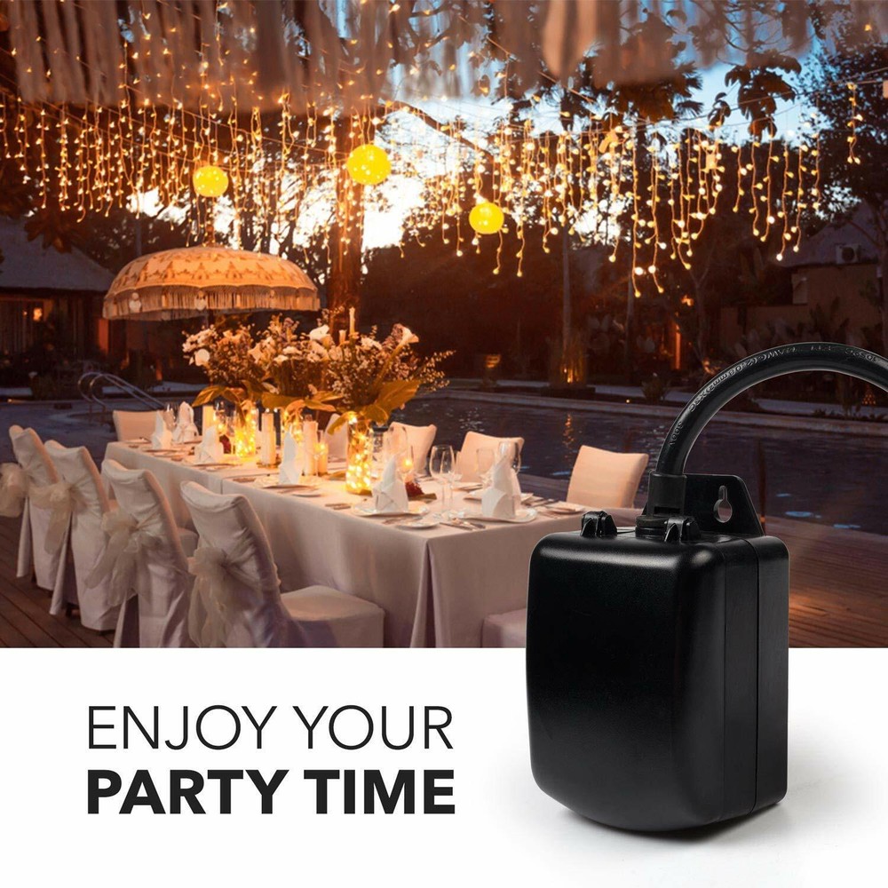 BN-LINK Compact Outdoor Mechanical 24 Hour Programmable Dual Outlet Timer