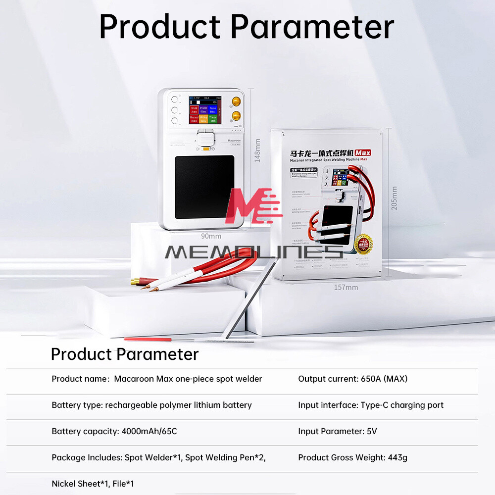 Integrated Spot Welding Machine 5V 650A Macaron Support Double Pulse Spot Welder