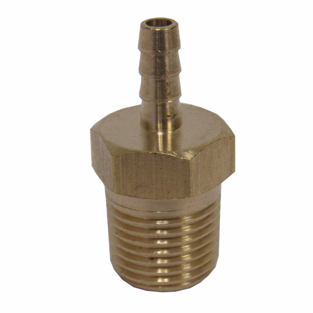NEW BRASS 1/8 IN. MNPT X HOSE BARB STRAIGHT FITTING FOR 1/8 IN. ID HOSE NIB