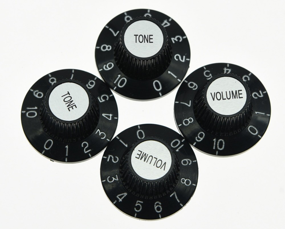 4-Pack Metric 18 Splines Witch Hat Knobs Guitar Knobs fits LP Epiphone SG