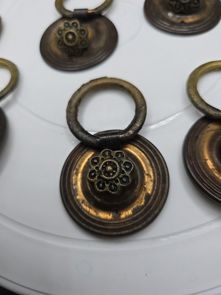 2 Ornate Brass Victorian Antique Drawer Pulls Cabinet Handles "Read Below"