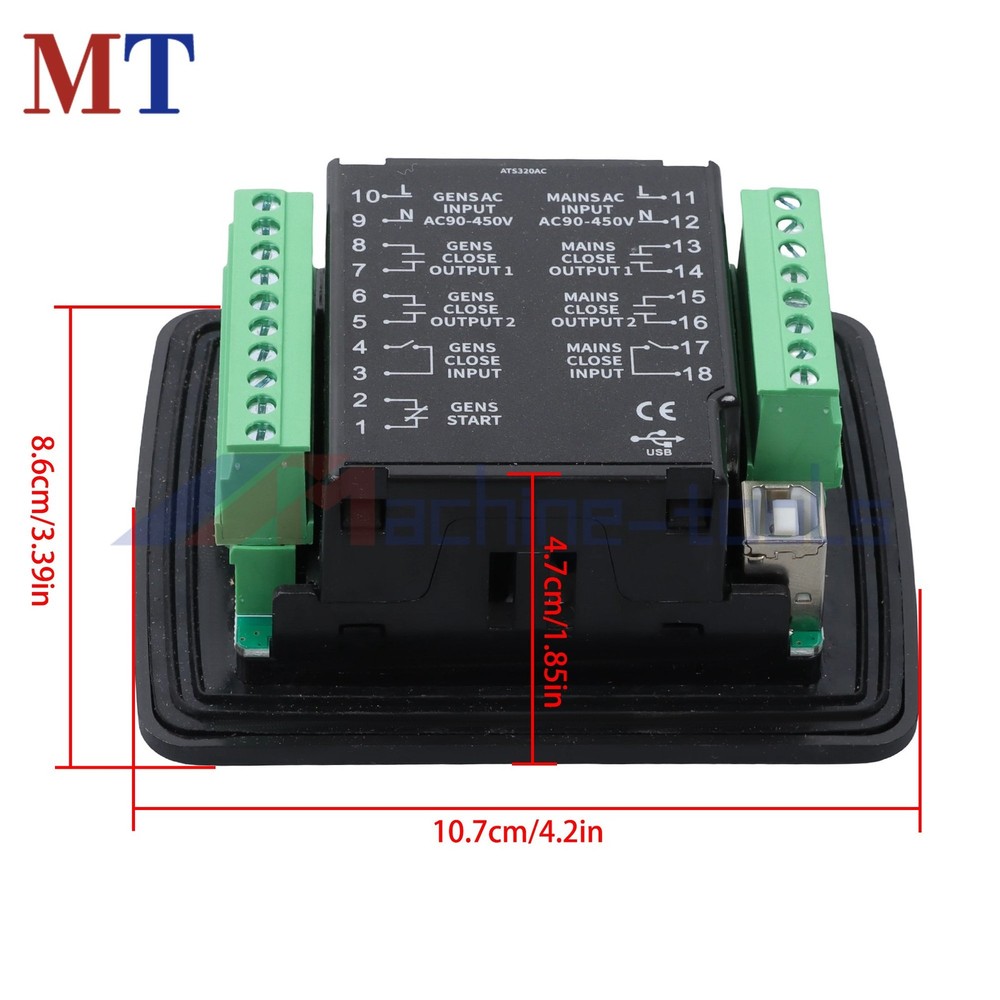 Generator Automatic Transfer Switch ATS320AC ATS Controller Panel With USB