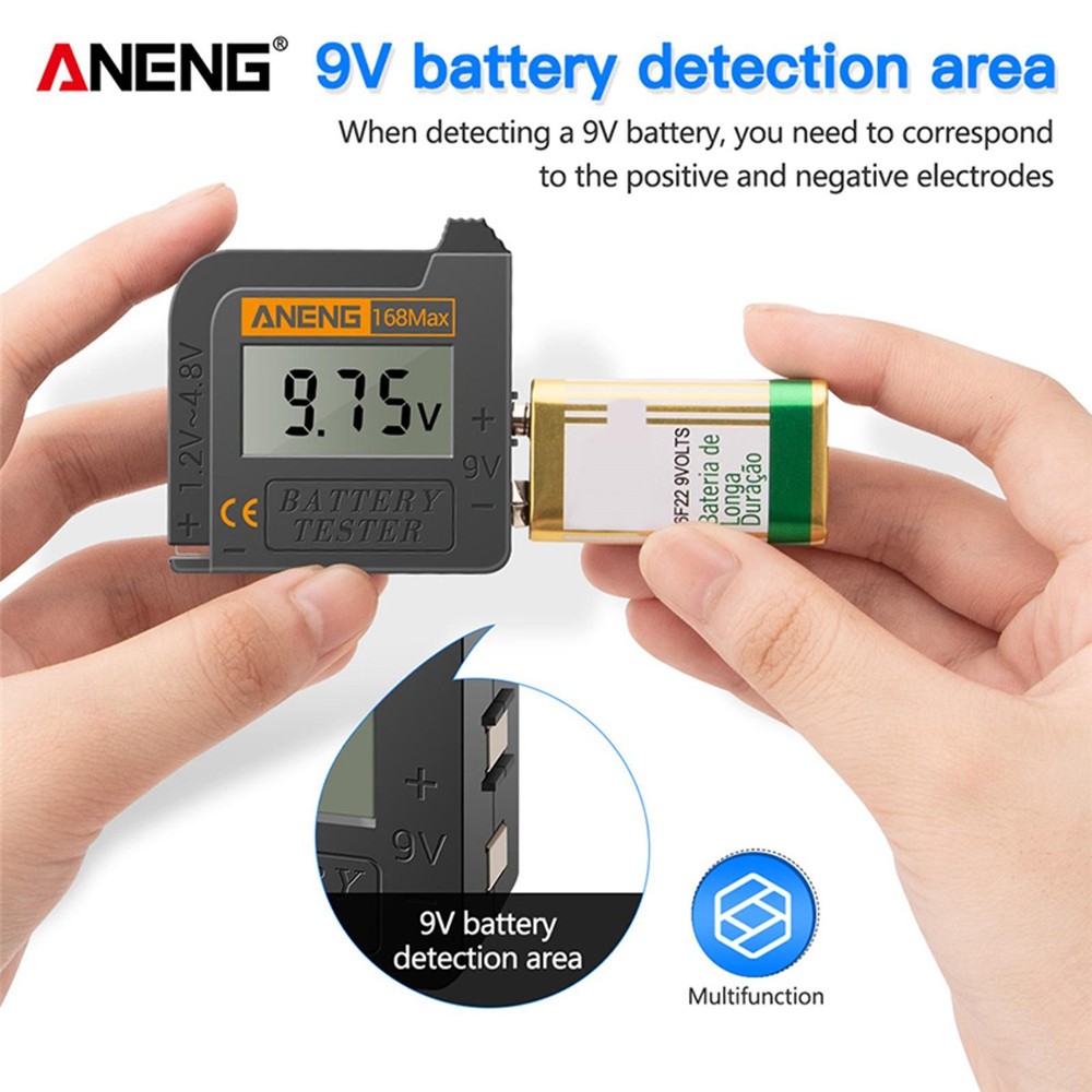Digital Battery Tester Detector Diagnostic Volt Checker for AAA AA C Battery H