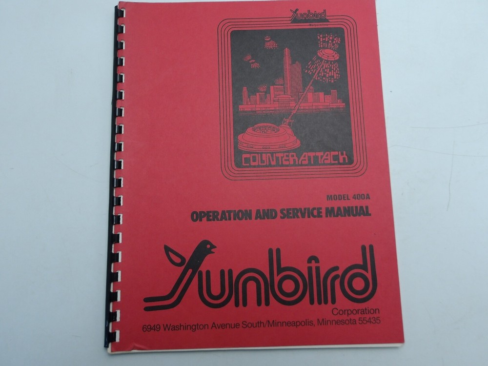 Sunbird- Counter Attack- Operation & Service Manual - NOS