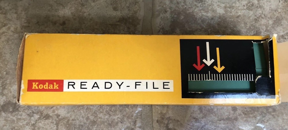 Kodak Ready File 35mm Slide Container Plastic Storage Box 9.5 X 2.5”