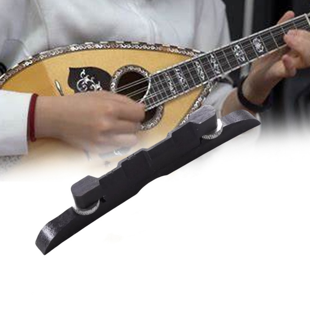Premium Ebony Mandolin Bridge Height Adjustable for Smooth Playing Experience
