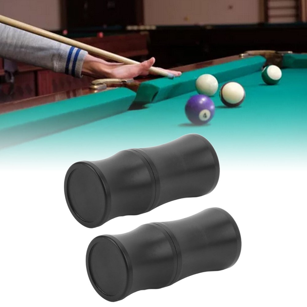 2Pcs Plastic Billiard  Joint Protectors Black Pool  Stick Joint Protectors