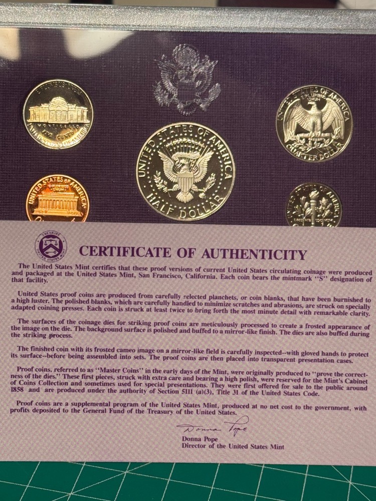 1968 S PROOF MINT SET 40% SILVER HALF DOLLAR