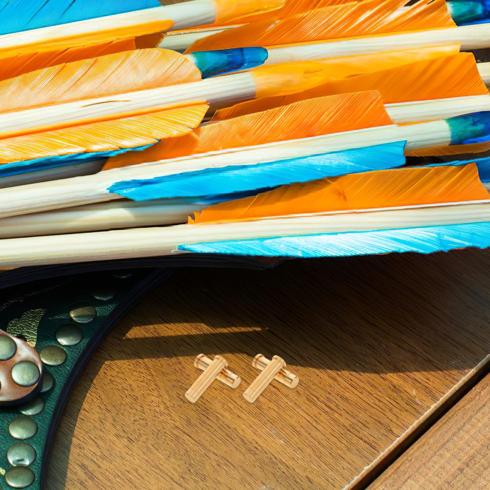 12 Pcs Arrow Connection Seat Inserts Points Archery Brass Connector