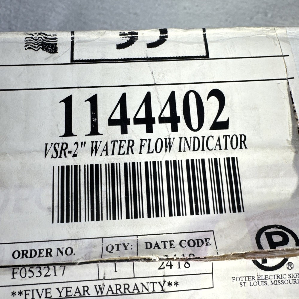 Potter VSR 2" Water Flow Indicator 1144402
