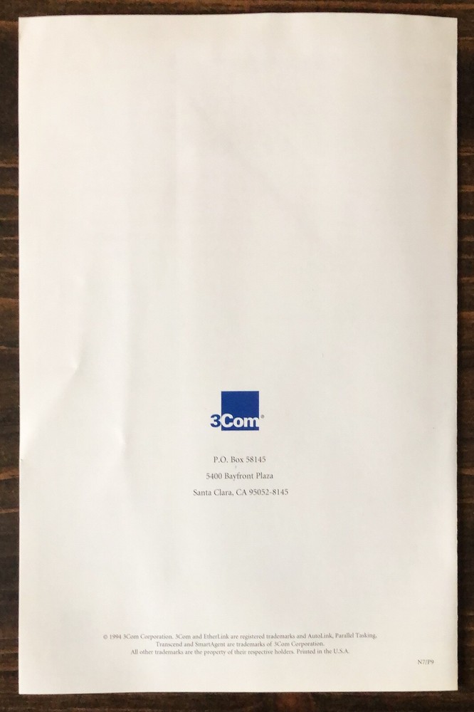 3Com - EtherLink III PCMCIA Adapter Sales Brochure (1994)