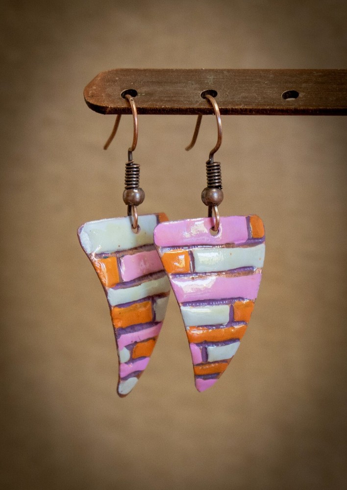 Copper Painted Handcrafted Jewelry Personalized Earring