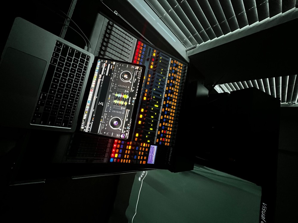 dj equipment packages Entire dj setup façade, 120” screen line array Digital mix