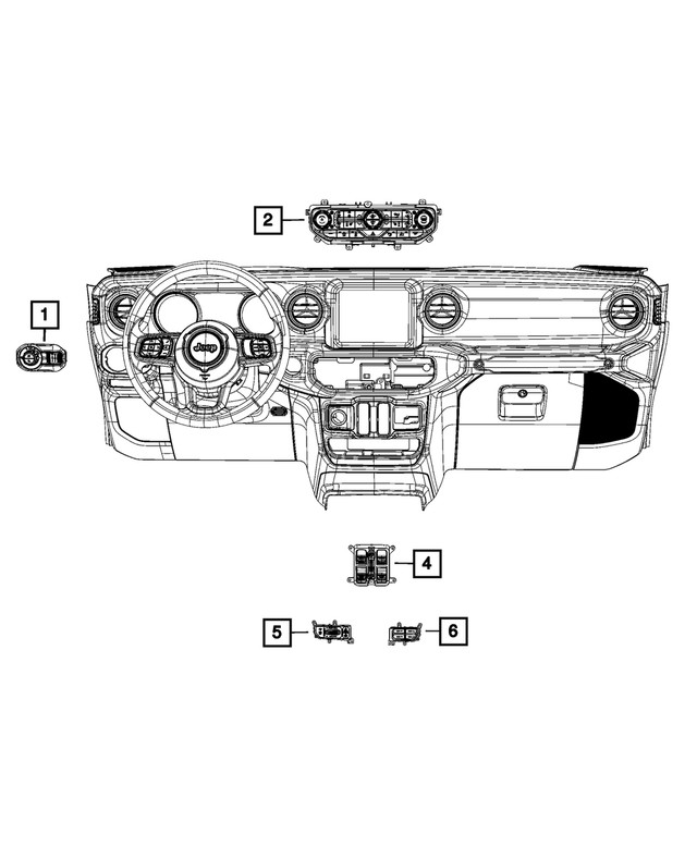 Genuine Mopar Center Stack 6SX73DX9AA