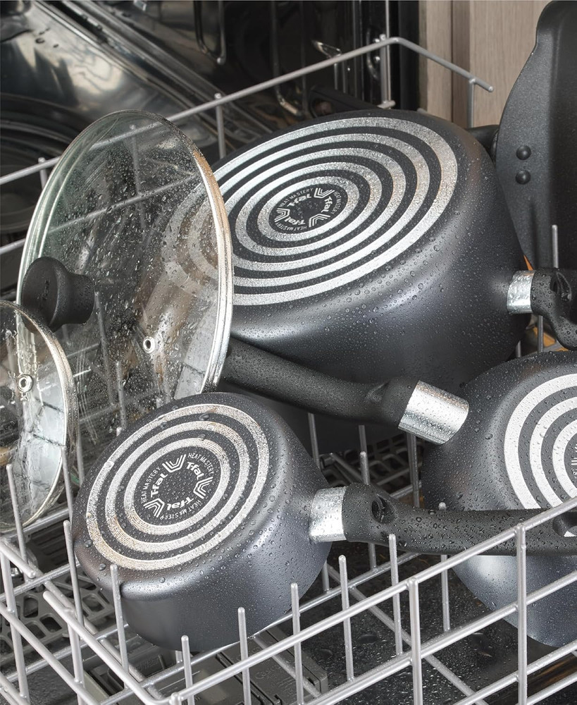 Initiatives Nonstick Cookware Set 18 Piece Stone Grey Kitchen Set