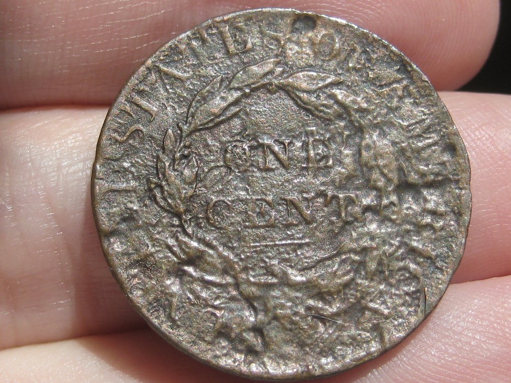 1816-1835 Matron Head Large Cent Penny- Mature Head, Shipwreck Effect
