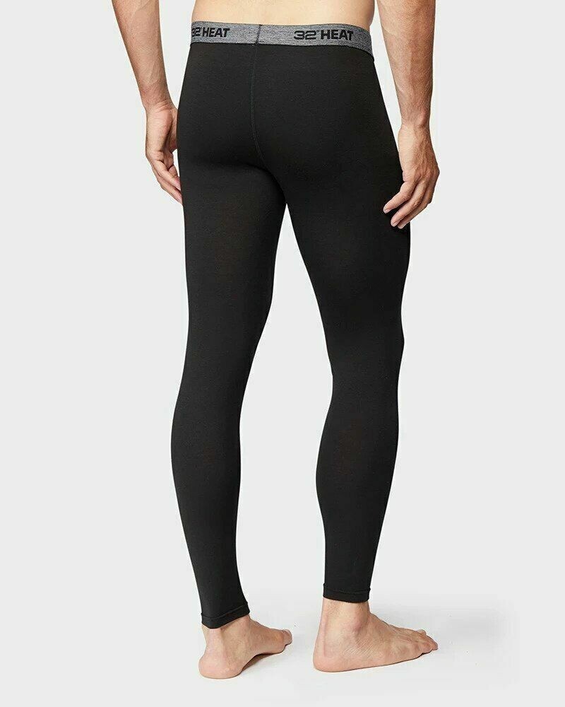 Men's 32 Degrees Heat Stretch Quick-Dry Soft Base Layer Pants 2 Pack Small
