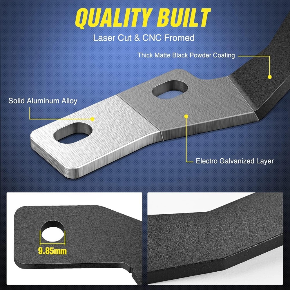 Nilight Ditch Light Brackets Hood Hinges Mount Bracket Kit for Work Light