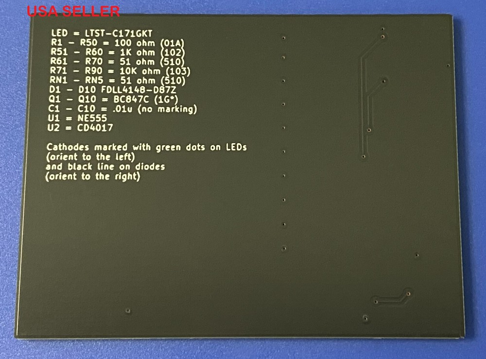 Surface Mount Device Soldering Practice Circuit Board Kit - Runway Lights
