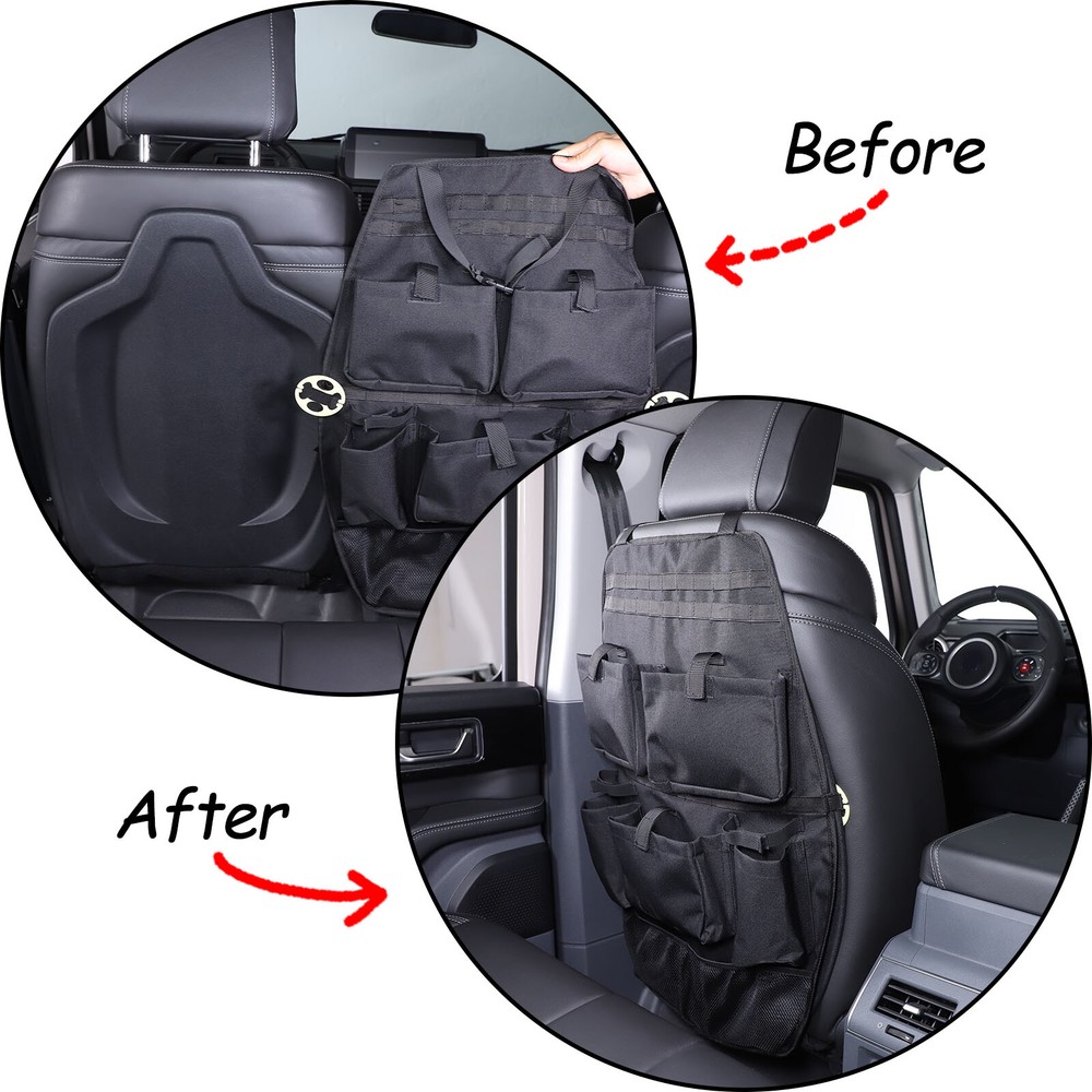 Multi Pocket Front Seat Back Storage Bag For Ineos Grenadier