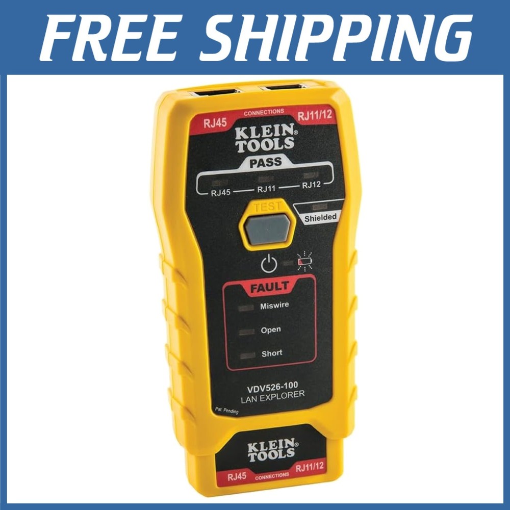 Klein Tools LAN Cable Tester with Battery Indicator