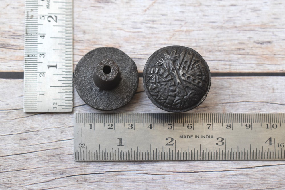 Vintage Victorian cast iron Floral knobs cabinet drawer door handle pull 10pcs