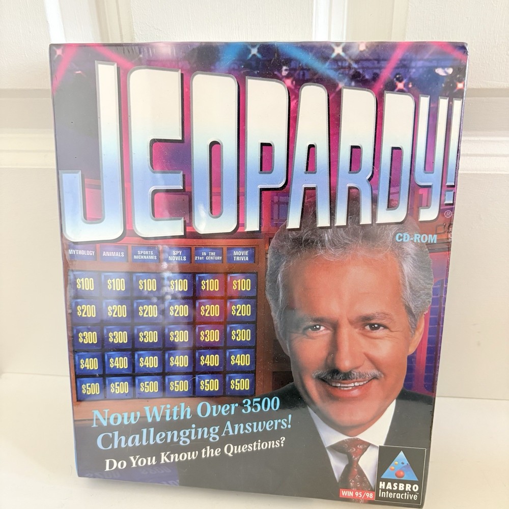 Jeopardy! CD-ROM 1998 PC Video Game, Windows 95/98 Hasbro Interactive