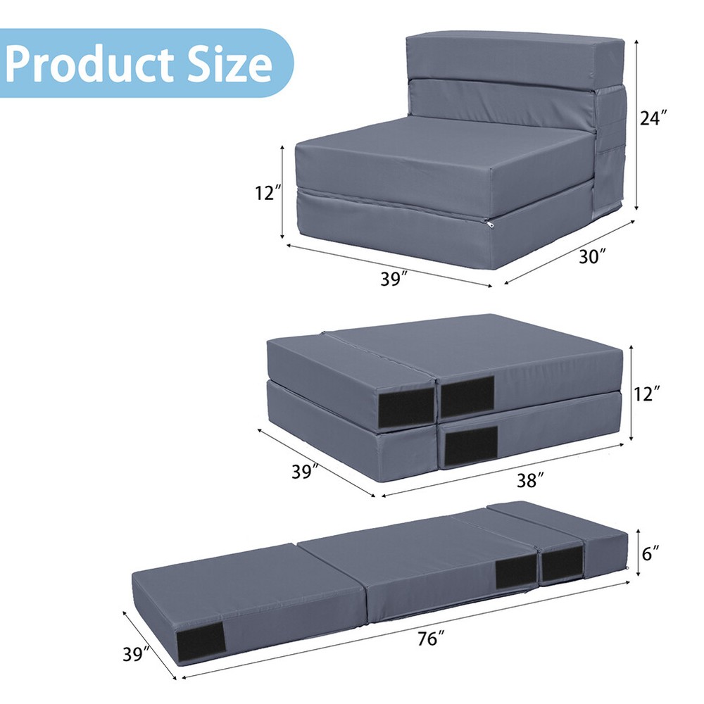 Folding Sofa Bed Convertible Flip Sofa Bed Chair Modern Fold Down Sleeper Sofa