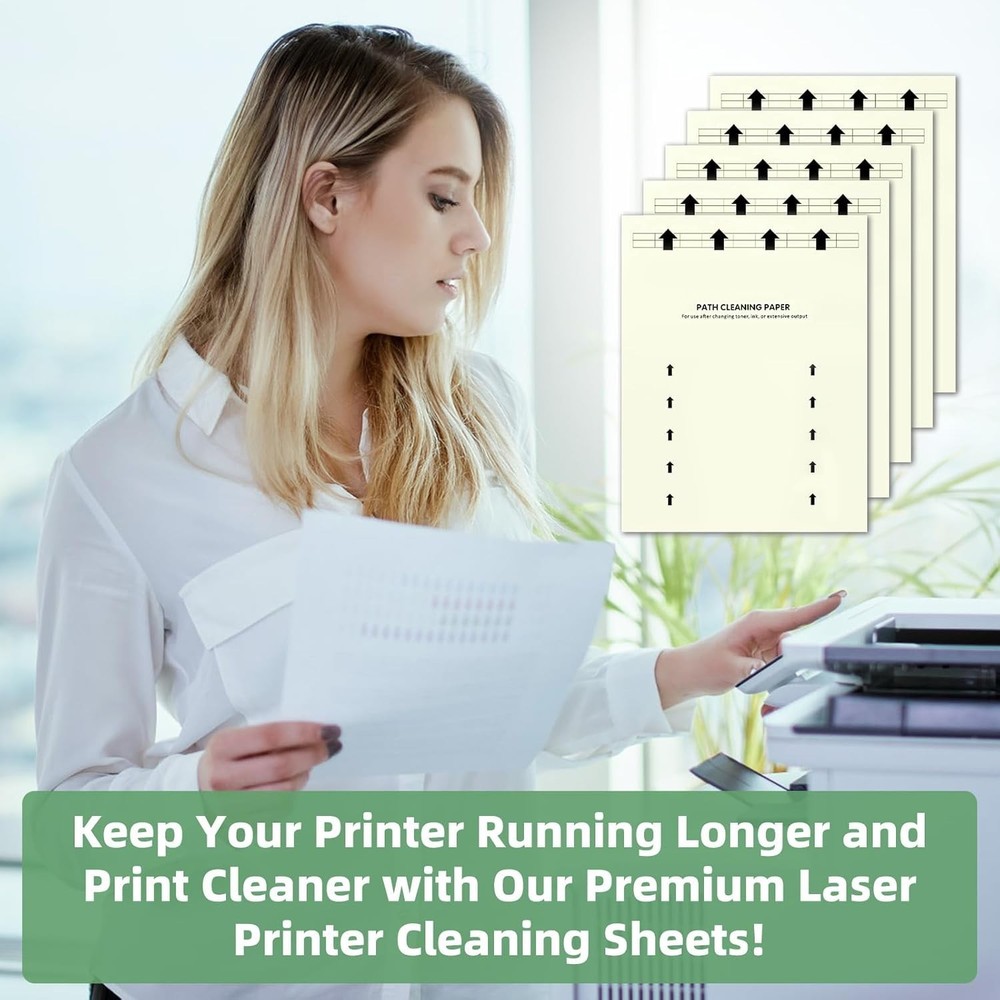 High-Quality 10 PCS Roller Cleaning Sheets for Printers - Dust & Debris Removal