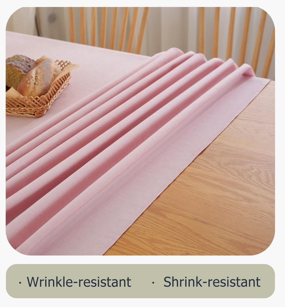 Alsoo Table Cloth Rectangle Table, 60×90 Inch Linen Textured Table Cloth Waterpr