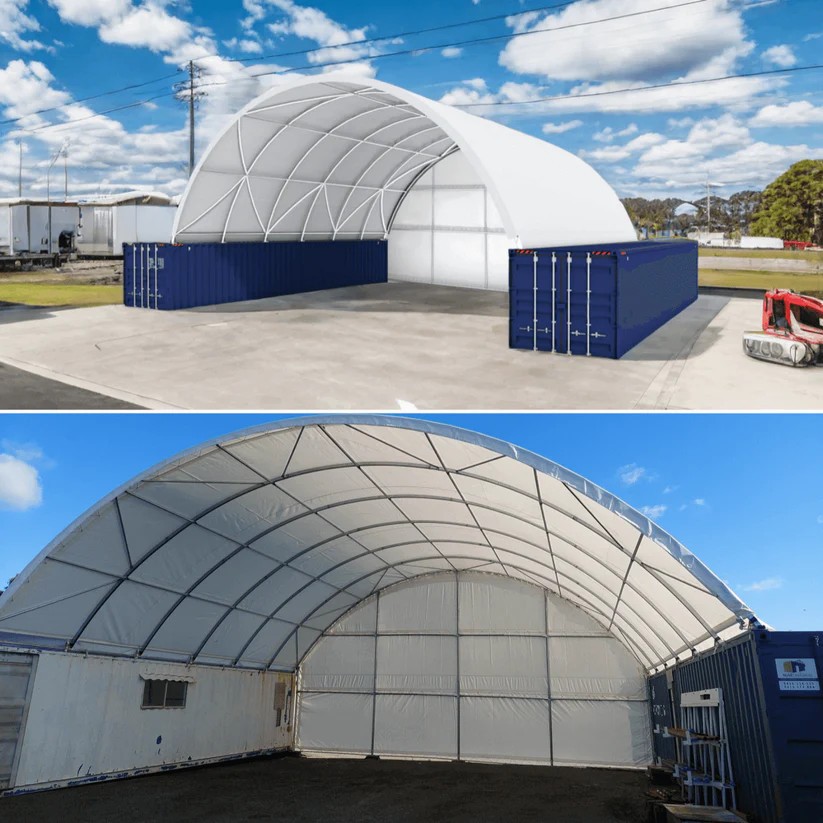 40x40x13ft Heavy Duty Container Shelter Garage Storage Building W Back Panel