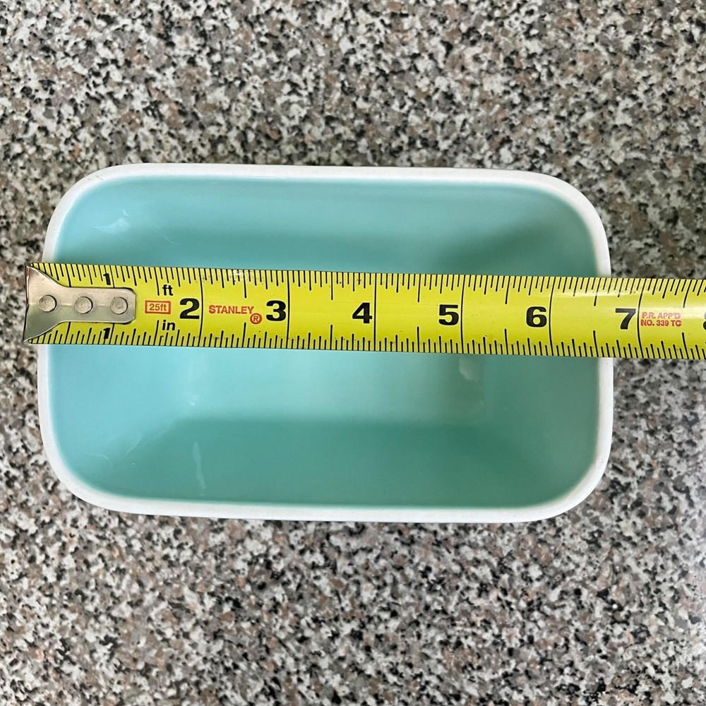 SEED By Ciroa Stoneware Teal Oversized 2 Stick Butter Dish