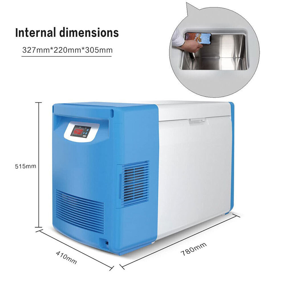 20L -86℃ Ultra-low Temperature Freezer Quick Freezer Refrigerator Lab Storage