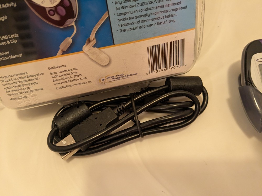Omron Go Smart Dual-Axis Pocket Pedometer HJ-720ITC PC Version Open Box