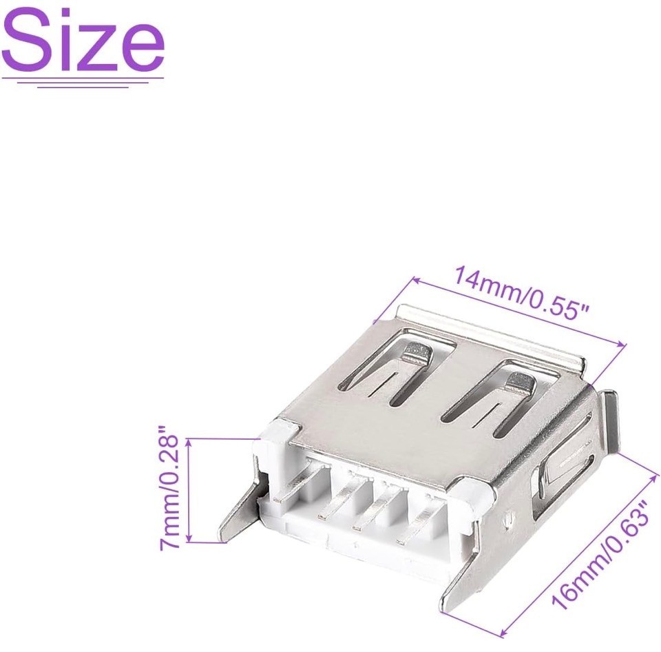 20PCS Micro USB 2.0 Type A Female Socket Connector 4-Pin Jack Sockets Adaptor