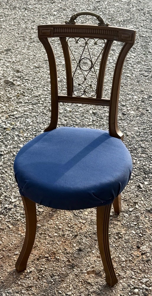 Mid Century 1950’s Vanity Stool/Chair with Brass