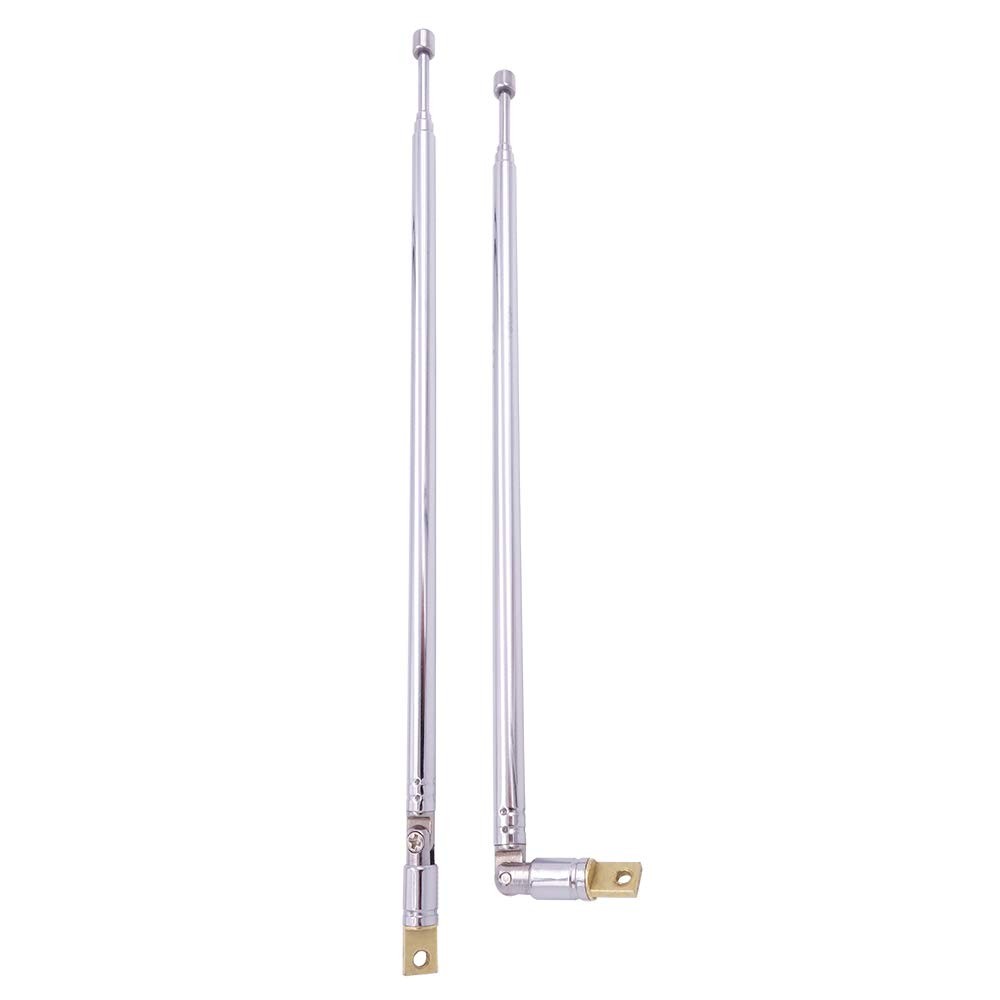 FM Radio Antenna, 2-Pack Telescopic AM Antenna Replacement Silver