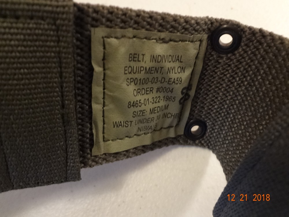 US Military Nylon Tactical Heavy Duty Adjustable Belt - Size Medium
