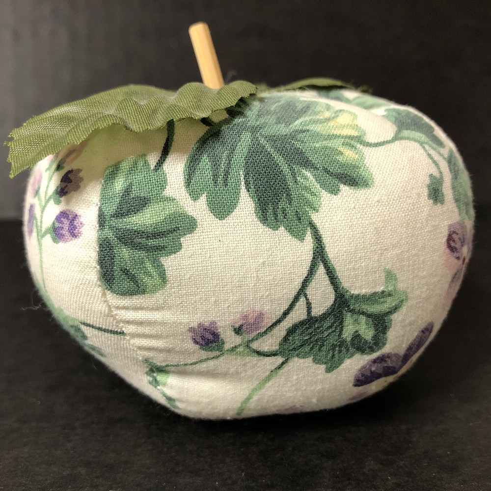 Pin Cushion Floral Pattern Apple Shape