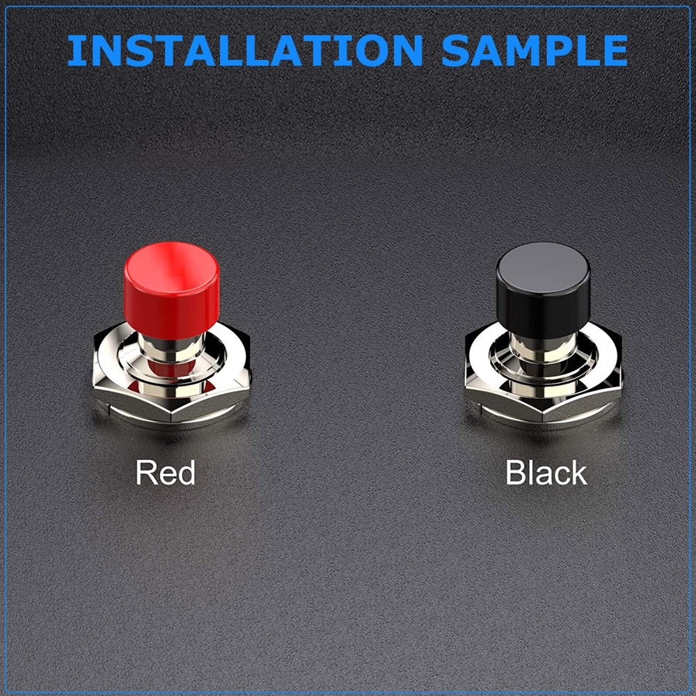 4 Pack SPST Normally Open Momentary Push Button Switch Red